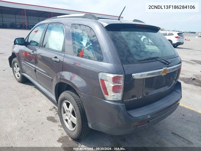 2CNDL13F186284106 2008 Chevrolet Equinox Ls