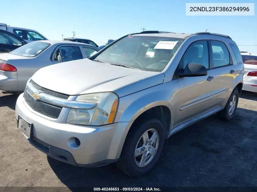 2008 Chevrolet Equinox Ls VIN: 2CNDL23F386294996 Lot: 40245653