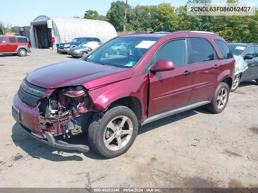 2CNDL63F086062427 2008 Chevrolet Equinox Lt