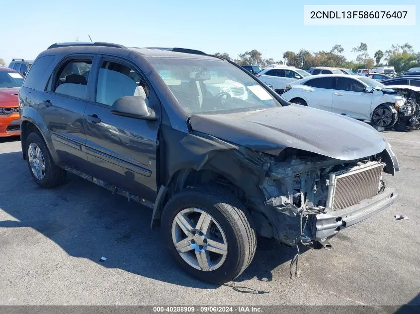 2008 Chevrolet Equinox Ls VIN: 2CNDL13F586076407 Lot: 40288909