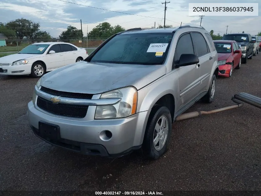 2CNDL13F386037945 2008 Chevrolet Equinox Ls