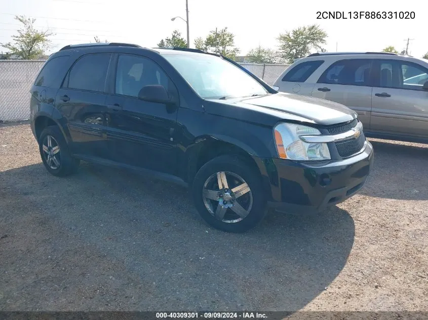 2008 Chevrolet Equinox Ls VIN: 2CNDL13F886331020 Lot: 40309301