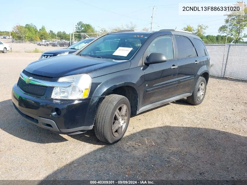 2008 Chevrolet Equinox Ls VIN: 2CNDL13F886331020 Lot: 40309301