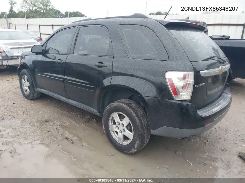 2008 Chevrolet Equinox Ls VIN: 2CNDL13FX86348207 Lot: 40309648