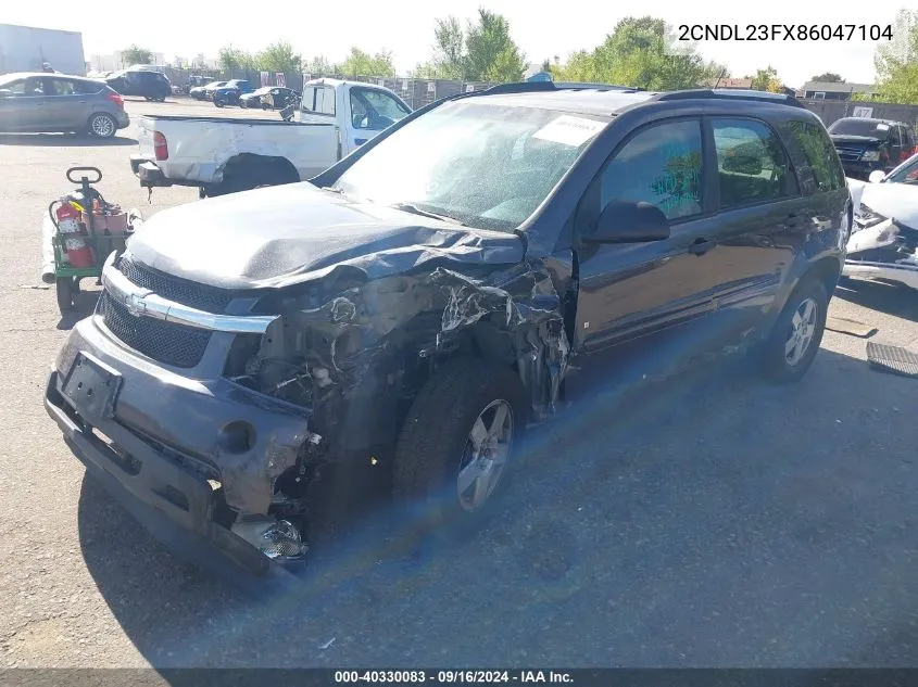 2008 Chevrolet Equinox Ls VIN: 2CNDL23FX86047104 Lot: 40330083