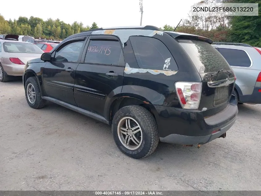 2008 Chevrolet Equinox Ls VIN: 2CNDL23F686313220 Lot: 40367145