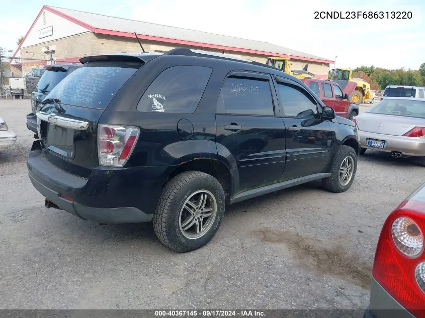 2008 Chevrolet Equinox Ls VIN: 2CNDL23F686313220 Lot: 40367145