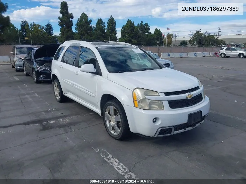 2008 Chevrolet Equinox Sport VIN: 2CNDL037186297389 Lot: 40391918