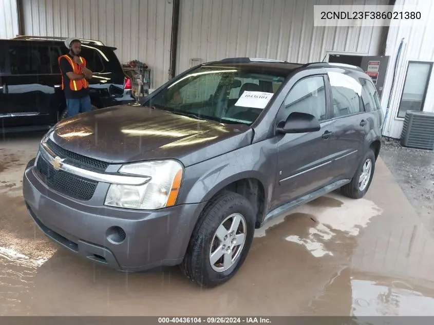 2CNDL23F386021380 2008 Chevrolet Equinox Ls