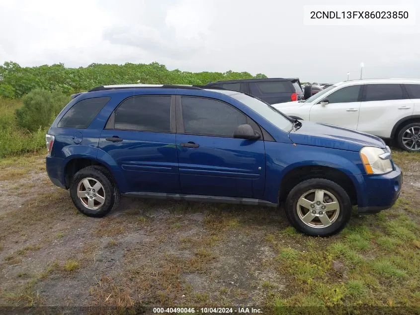 2008 Chevrolet Equinox Ls VIN: 2CNDL13FX86023850 Lot: 40490046