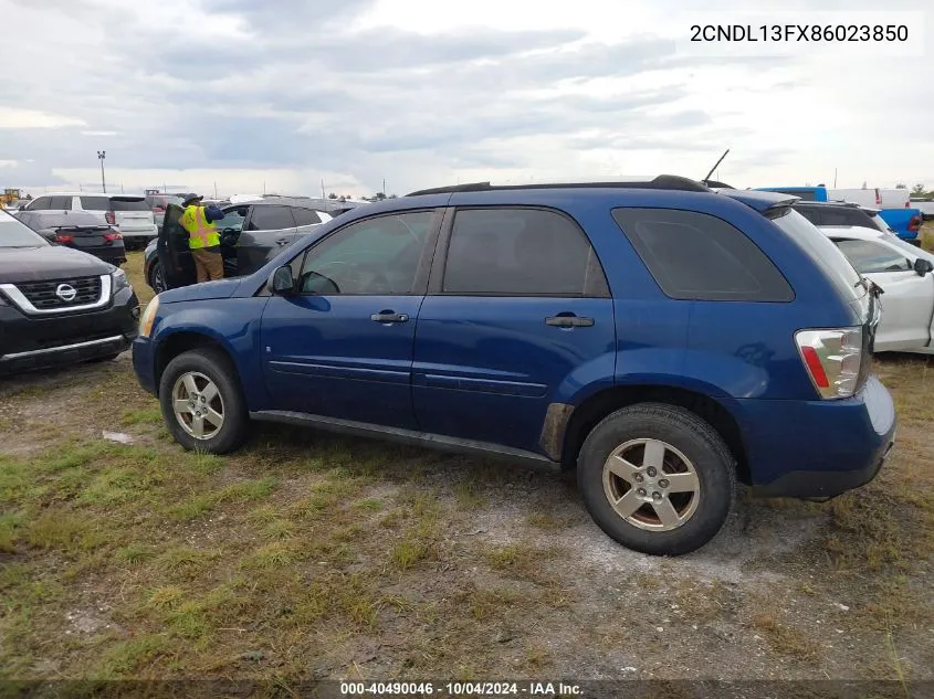 2008 Chevrolet Equinox Ls VIN: 2CNDL13FX86023850 Lot: 40490046