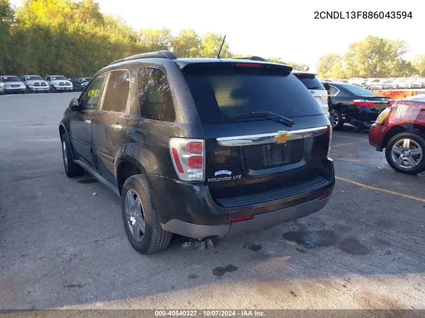 2008 Chevrolet Equinox Ls VIN: 2CNDL13F886043594 Lot: 40540327