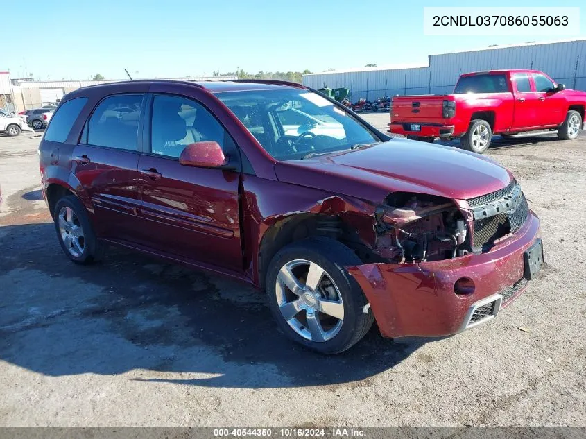 2008 Chevrolet Equinox Sport VIN: 2CNDL037086055063 Lot: 40544350