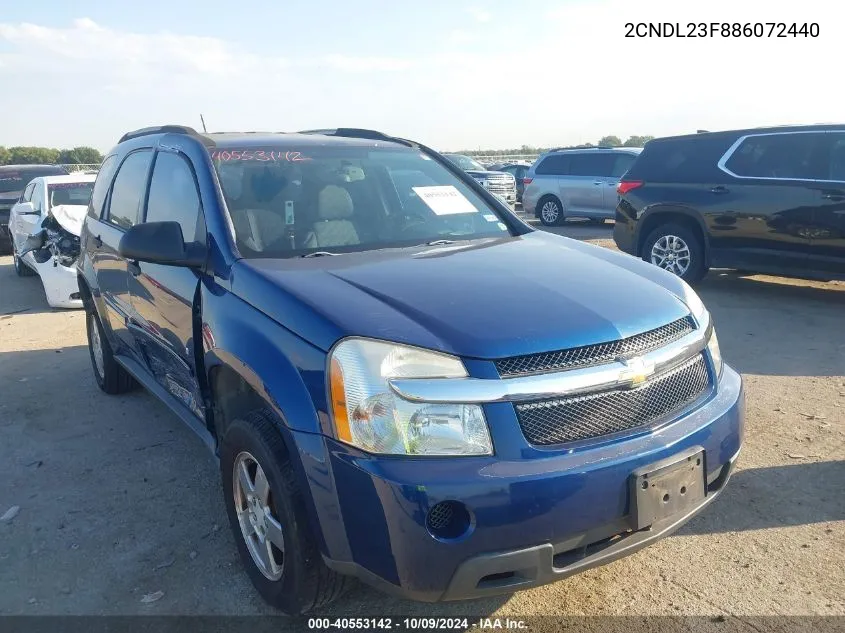 2008 Chevrolet Equinox Ls VIN: 2CNDL23F886072440 Lot: 40553142