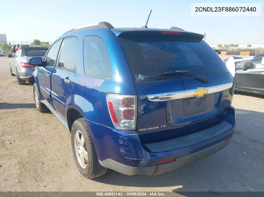 2CNDL23F886072440 2008 Chevrolet Equinox Ls