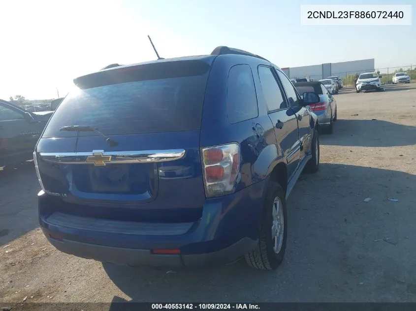 2CNDL23F886072440 2008 Chevrolet Equinox Ls