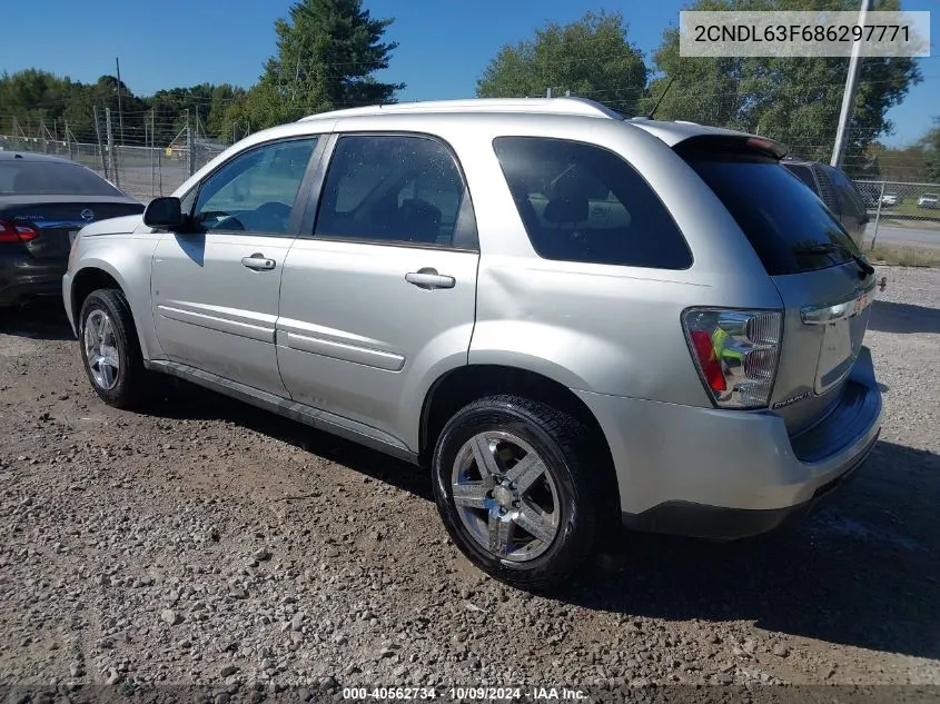 2008 Chevrolet Equinox Lt VIN: 2CNDL63F686297771 Lot: 40562734