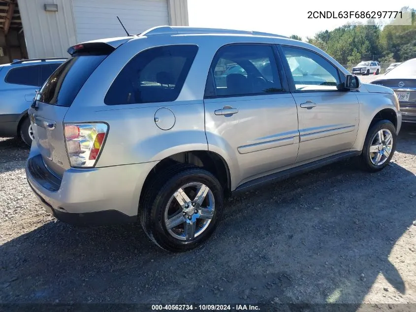 2008 Chevrolet Equinox Lt VIN: 2CNDL63F686297771 Lot: 40562734