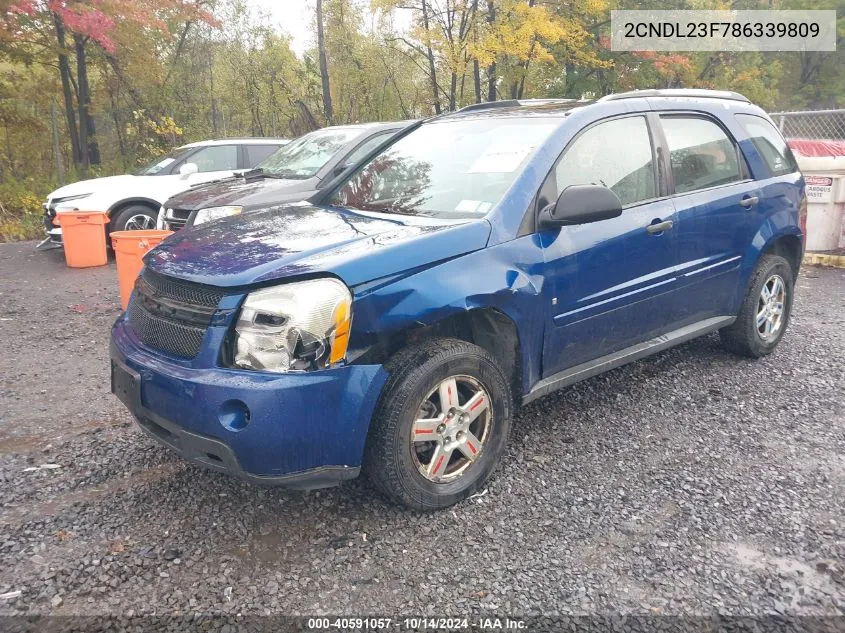 2008 Chevrolet Equinox Ls VIN: 2CNDL23F786339809 Lot: 40591057