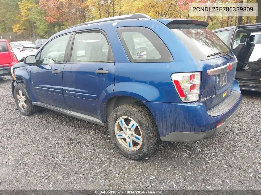 2008 Chevrolet Equinox Ls VIN: 2CNDL23F786339809 Lot: 40591057