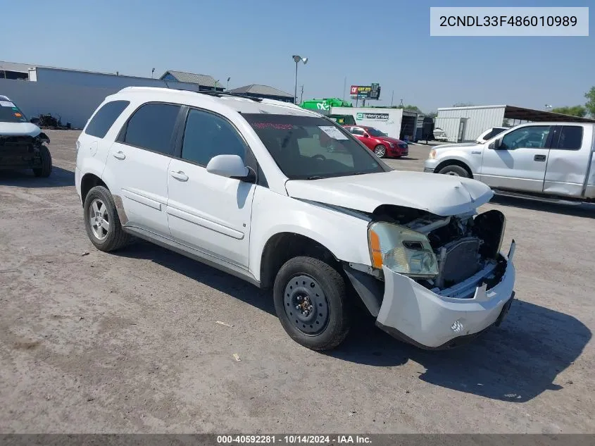 2008 Chevrolet Equinox Lt VIN: 2CNDL33F486010989 Lot: 40592281