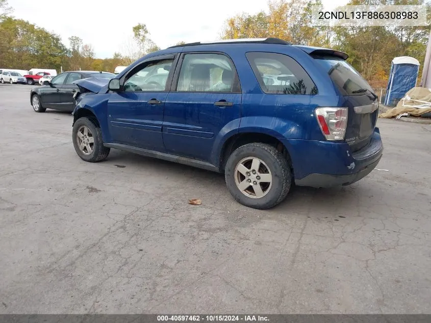 2008 Chevrolet Equinox Ls VIN: 2CNDL13F886308983 Lot: 40597462