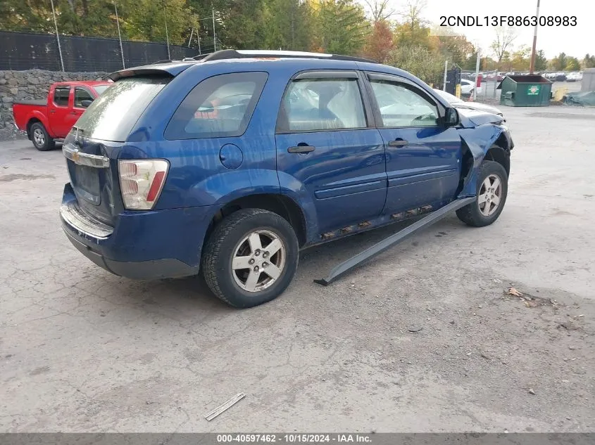 2008 Chevrolet Equinox Ls VIN: 2CNDL13F886308983 Lot: 40597462