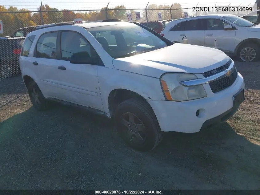 2008 Chevrolet Equinox Ls VIN: 2CNDL13F686314099 Lot: 40620875