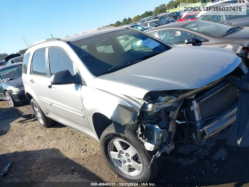 2CNDL13F386037475 2008 Chevrolet Equinox Ls