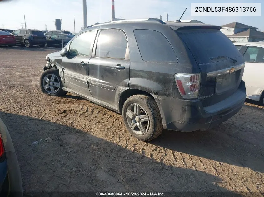 2008 Chevrolet Equinox Lt VIN: 2CNDL53F486313766 Lot: 40688964