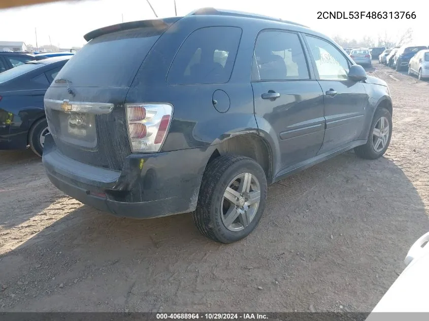 2008 Chevrolet Equinox Lt VIN: 2CNDL53F486313766 Lot: 40688964