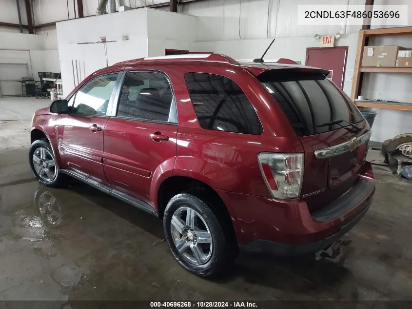 2008 Chevrolet Equinox Lt VIN: 2CNDL63F486053696 Lot: 40696268