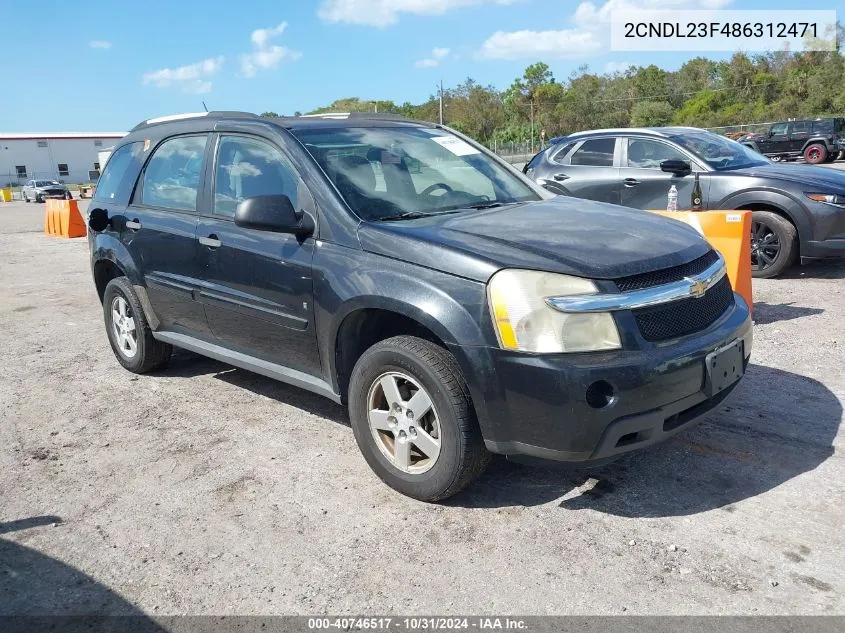 2008 Chevrolet Equinox Ls VIN: 2CNDL23F486312471 Lot: 40746517