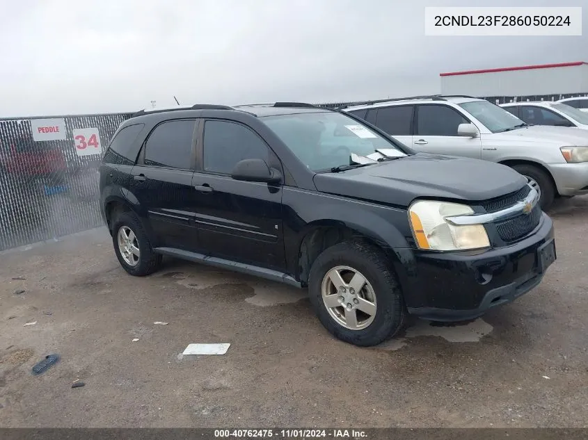 2008 Chevrolet Equinox Ls VIN: 2CNDL23F286050224 Lot: 40762475