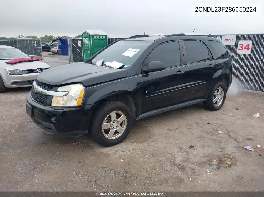 2008 Chevrolet Equinox Ls VIN: 2CNDL23F286050224 Lot: 40762475