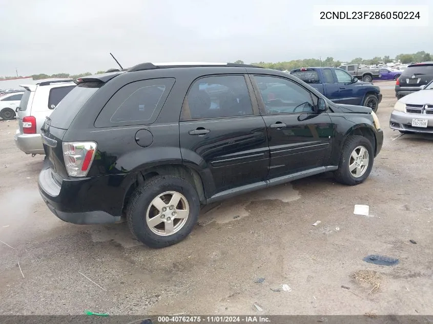 2008 Chevrolet Equinox Ls VIN: 2CNDL23F286050224 Lot: 40762475