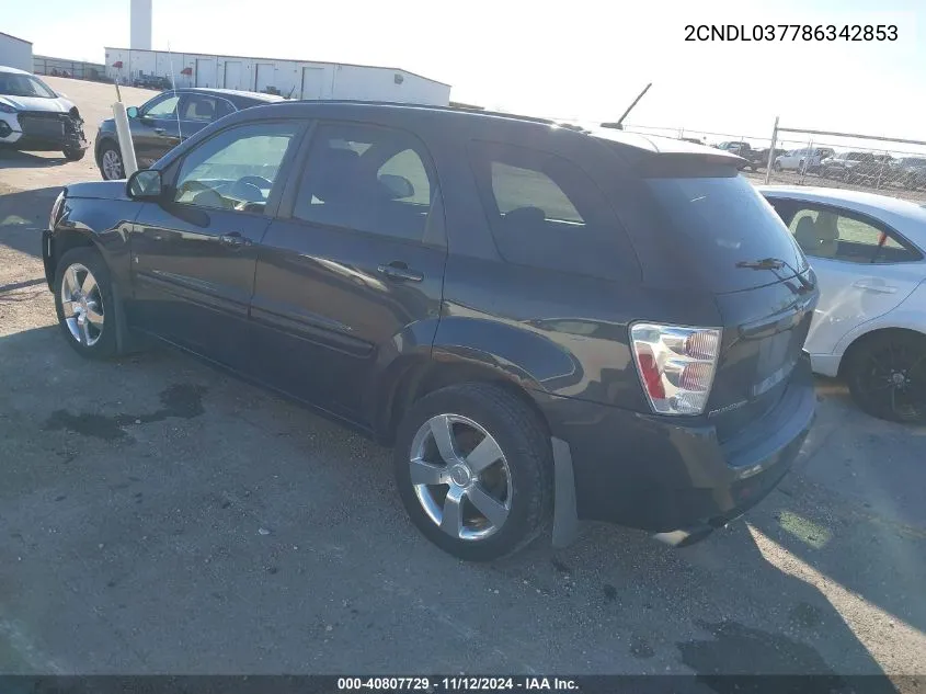 2CNDL037786342853 2008 Chevrolet Equinox Sport