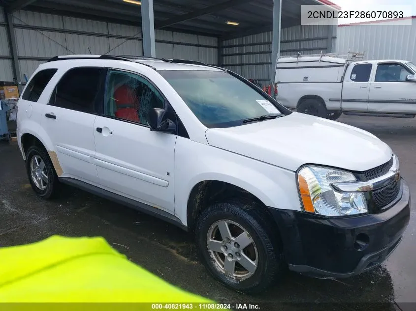 2008 Chevrolet Equinox Ls VIN: 2CNDL23F286070893 Lot: 40821943