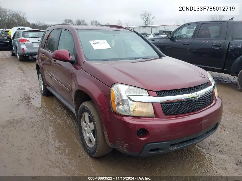 2CNDL33F786012719 2008 Chevrolet Equinox Lt