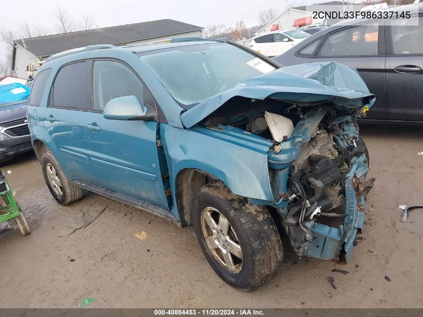 2008 Chevrolet Equinox Lt VIN: 2CNDL33F986337145 Lot: 40884453