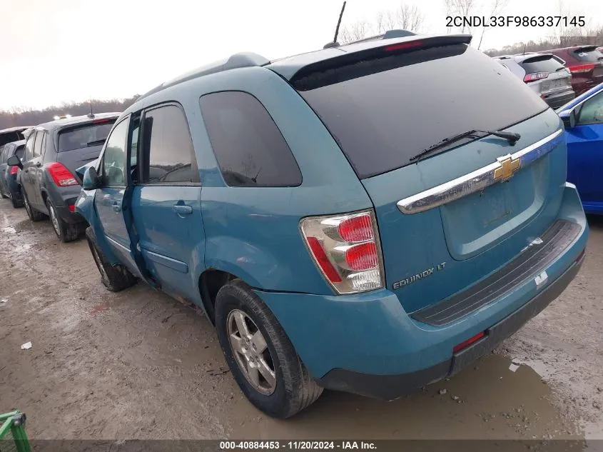 2008 Chevrolet Equinox Lt VIN: 2CNDL33F986337145 Lot: 40884453