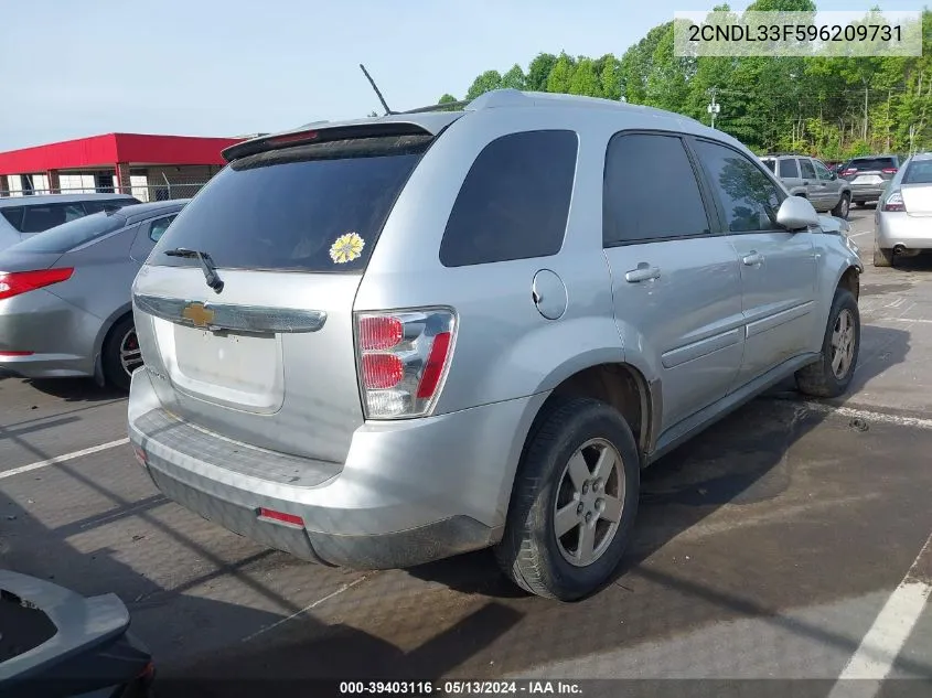 2009 Chevrolet Equinox Lt VIN: 2CNDL33F596209731 Lot: 39403116