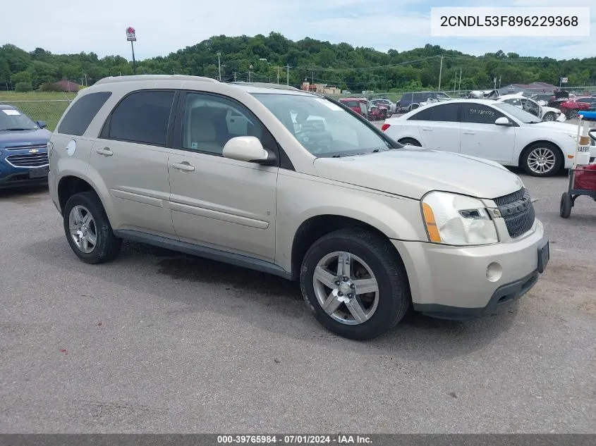 2009 Chevrolet Equinox Lt VIN: 2CNDL53F896229368 Lot: 39765984