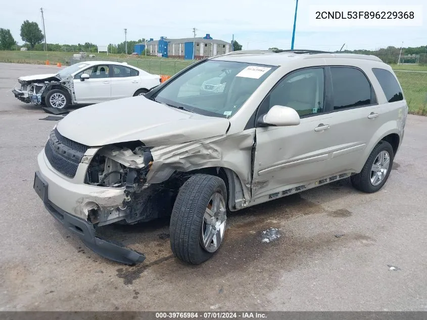 2009 Chevrolet Equinox Lt VIN: 2CNDL53F896229368 Lot: 39765984