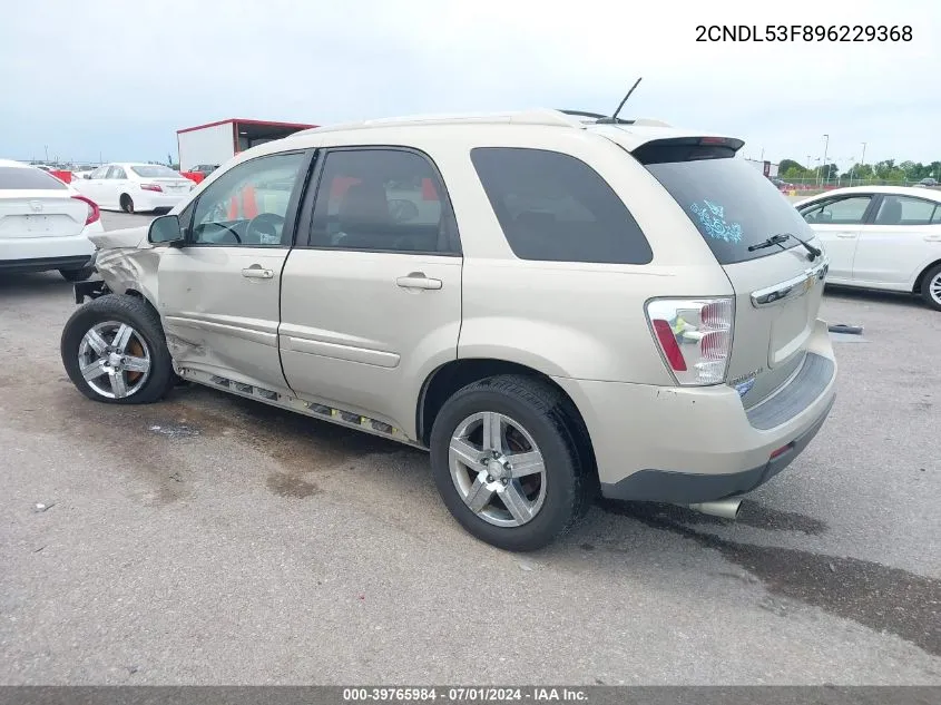 2009 Chevrolet Equinox Lt VIN: 2CNDL53F896229368 Lot: 39765984