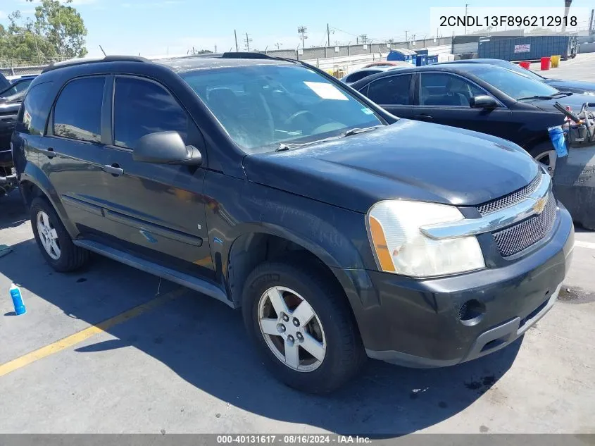 2009 Chevrolet Equinox Ls VIN: 2CNDL13F896212918 Lot: 40131617