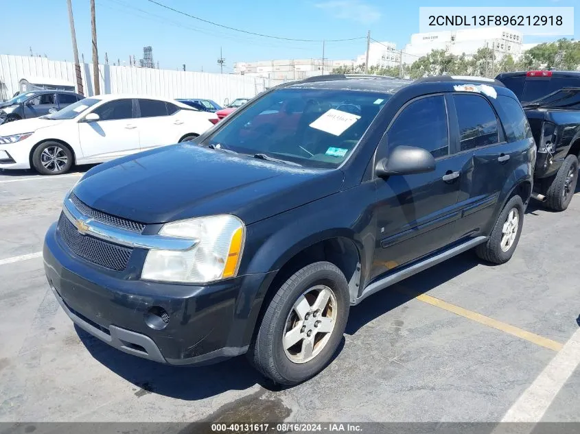 2009 Chevrolet Equinox Ls VIN: 2CNDL13F896212918 Lot: 40131617