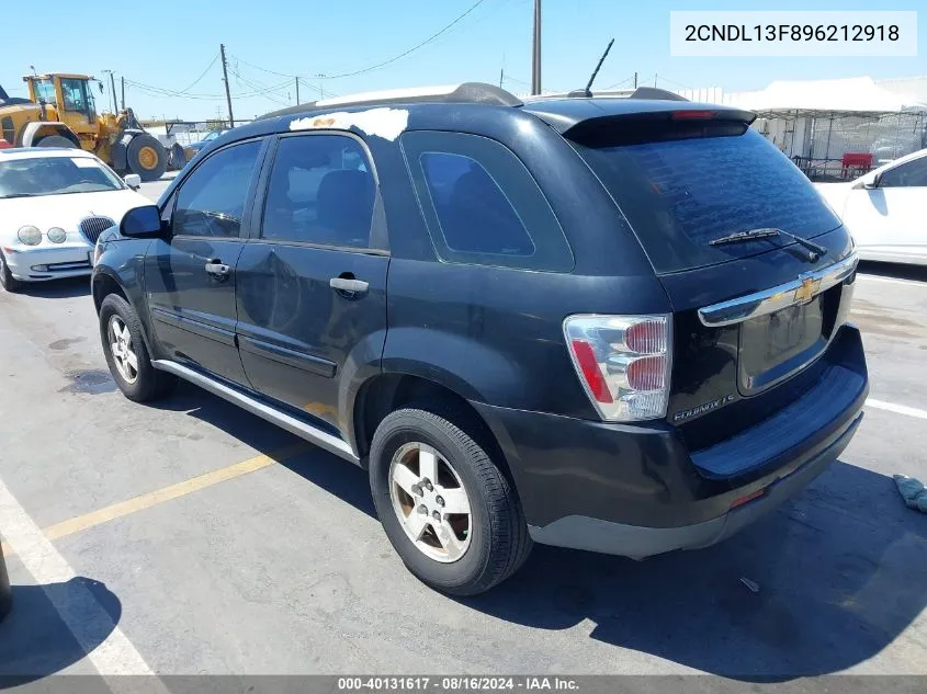 2009 Chevrolet Equinox Ls VIN: 2CNDL13F896212918 Lot: 40131617