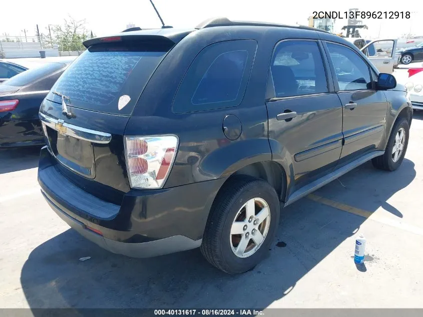 2009 Chevrolet Equinox Ls VIN: 2CNDL13F896212918 Lot: 40131617