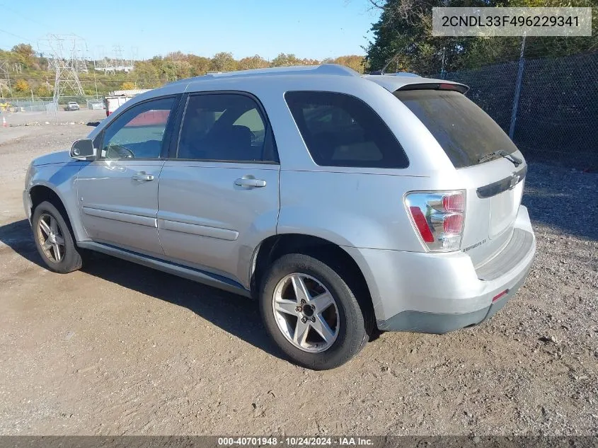 2009 Chevrolet Equinox Lt VIN: 2CNDL33F496229341 Lot: 40701948